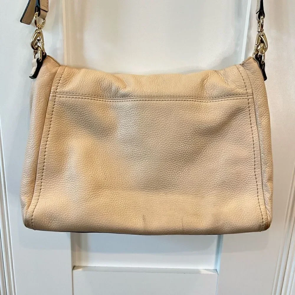 Kate Spade Cobble Hill Small Leather Toddy Satchel Purse Bag Crossbody Cream